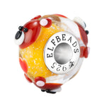 Elfbeads Honey Bear Hug yellow; pink glass Bead by The Alternative Bead. Your official Elfbeads Retailer from Germany