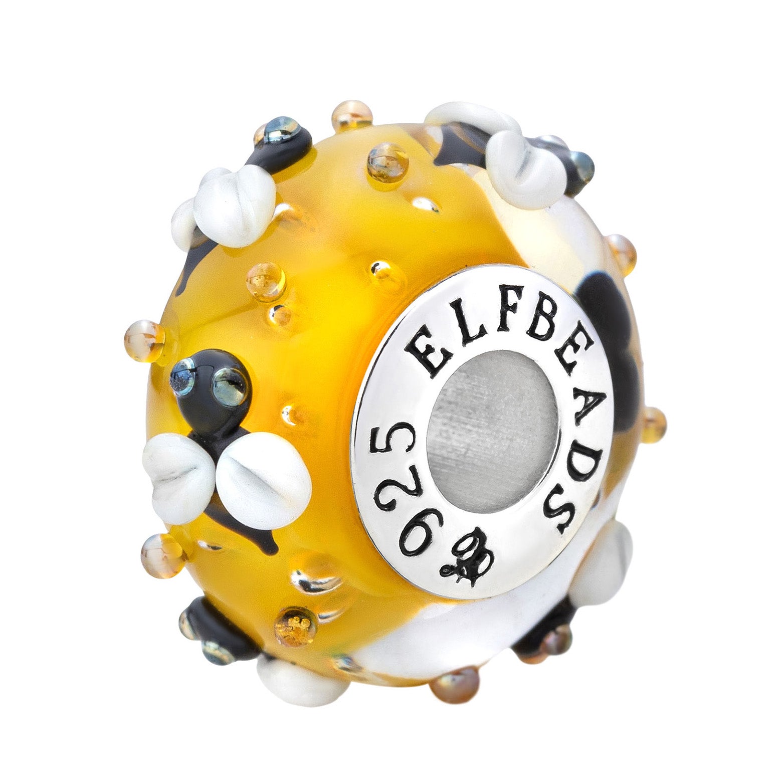 Elfbeads Honeybee Harmony yellow glass Bead by The Alternative Bead. Your official Elfbeads Retailer from Germany