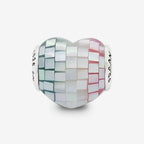 Praan Italiano Heart Charm multicolor mother-of-pearl Bead by The Alternative Bead. Your official Praan Retailer from Germany