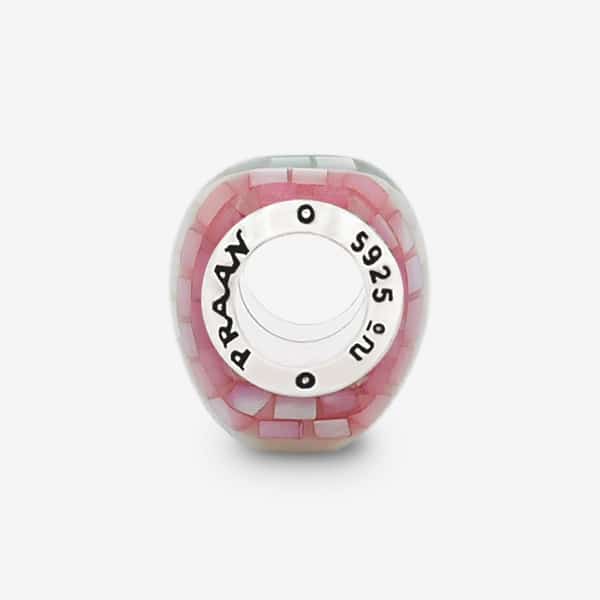 Praan Italiano Heart Charm multicolor mother-of-pearl Bead by The Alternative Bead. Your official Praan Retailer from Germany