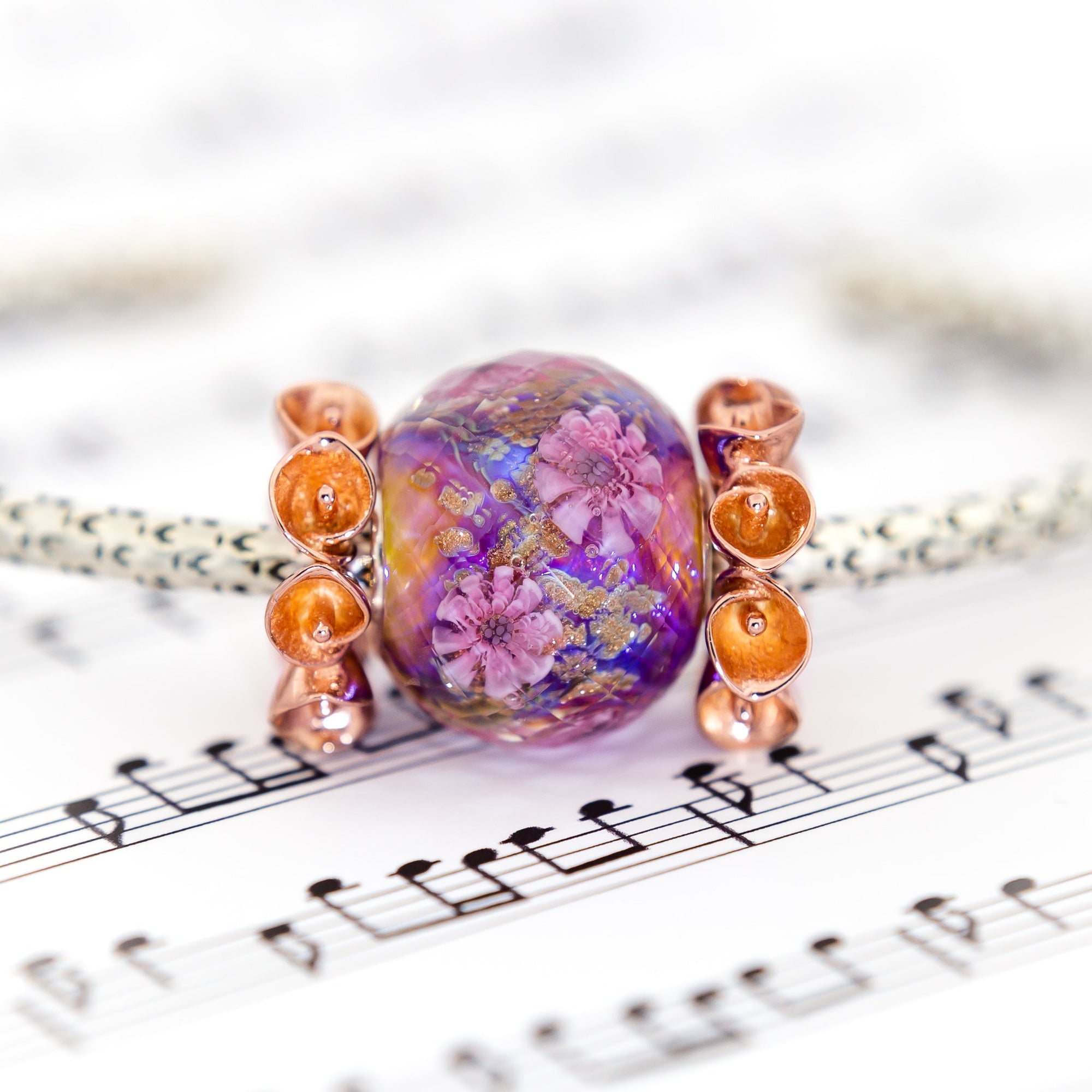 Elfbeads Cherry Blossom Shimmering Fantasy World Fractal  glass Bead by The Alternative Bead. Your official Elfbeads Retailer from Germany