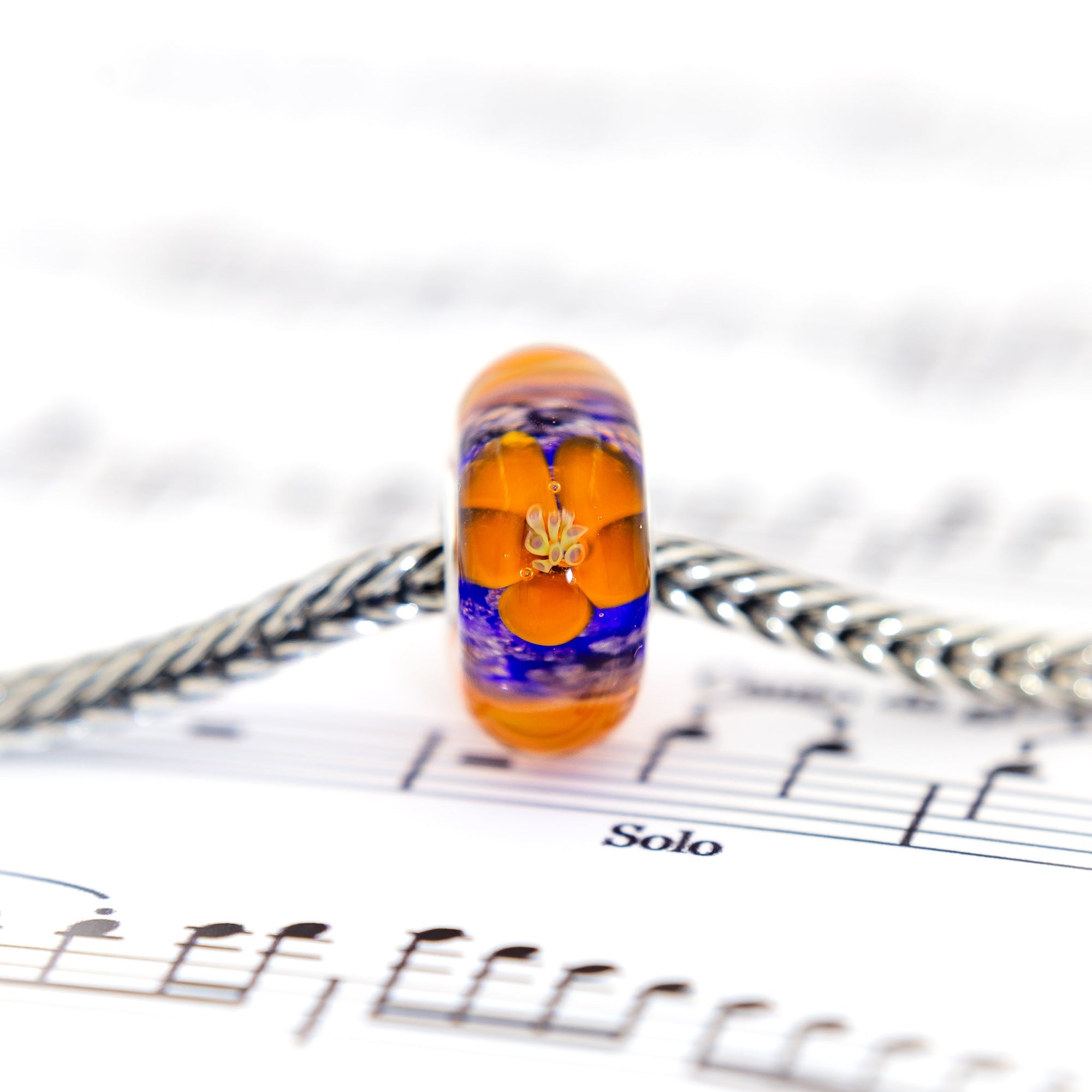 Elfbeads Sunkissed Blossom Golddust  glass Bead by The Alternative Bead. Your official Elfbeads Retailer from Germany