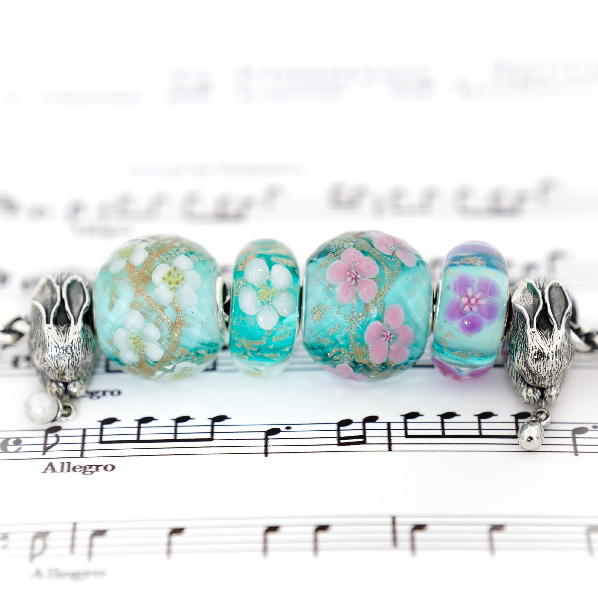 Elfbeads Spring Blossom Golddust World Fractal  glass Bead by The Alternative Bead. Your official Elfbeads Retailer from Germany