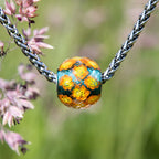 Elfbeads Galaxy Garden World Fractal blue; yellow glass Bead by The Alternative Bead. Your official Elfbeads Retailer from Germany