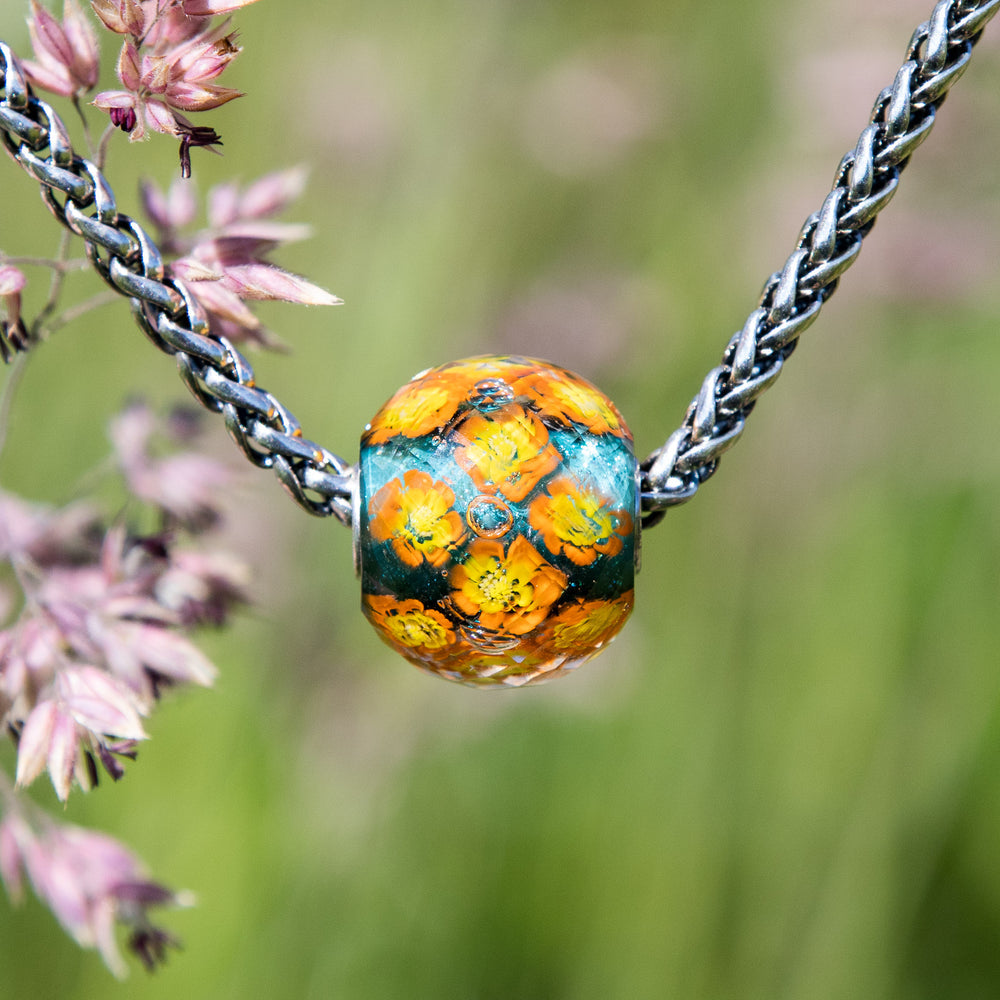 Elfbeads Galaxy Garden World Fractal blue; yellow glass Bead by The Alternative Bead. Your official Elfbeads Retailer from Germany