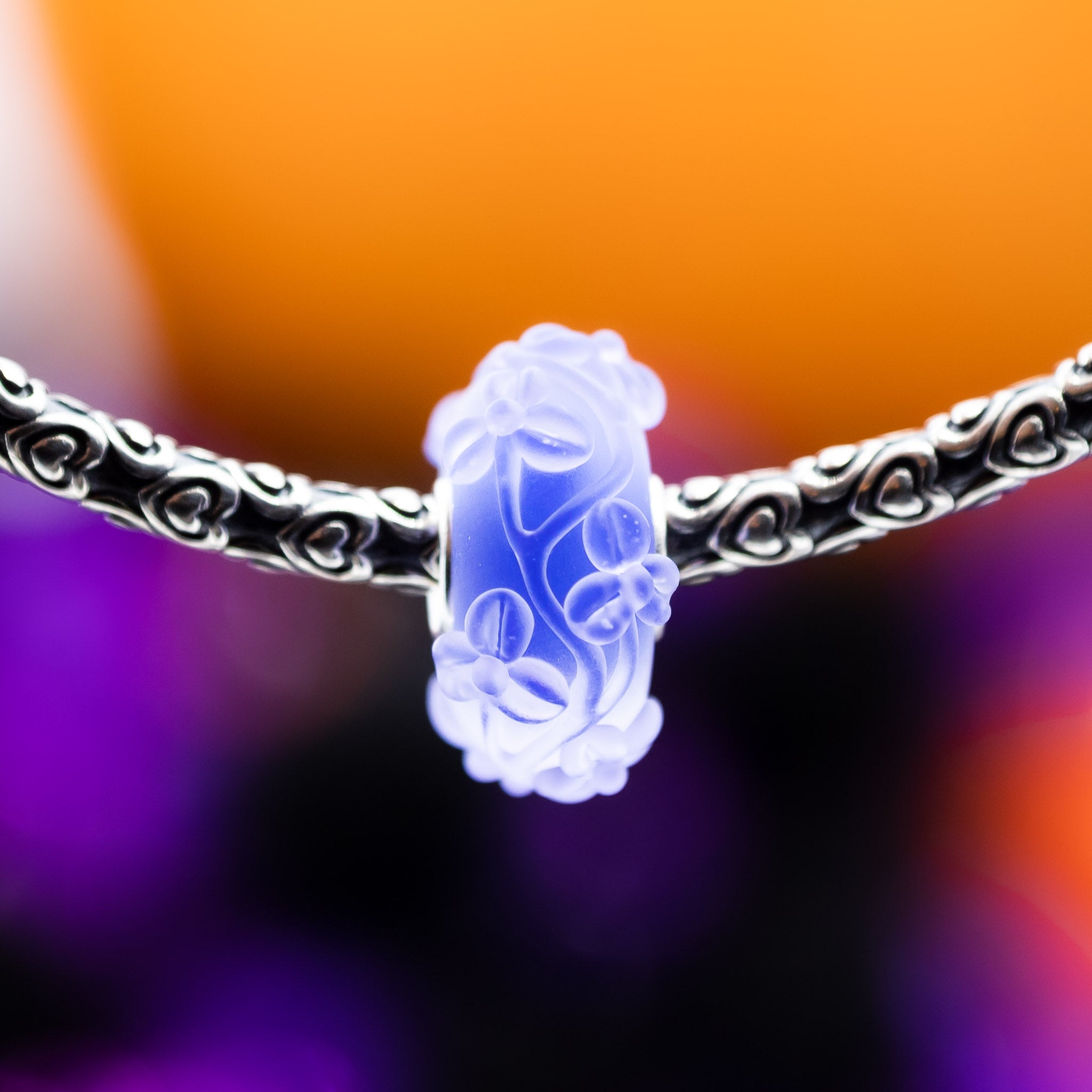 Elfbeads Sky Flowertwig Frost  glass Bead by The Alternative Bead. Your official Elfbeads Retailer from Germany