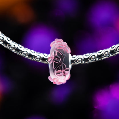  Elfbeads Sakura Night Flowertwig Frost Charm by The Alternative Bead 