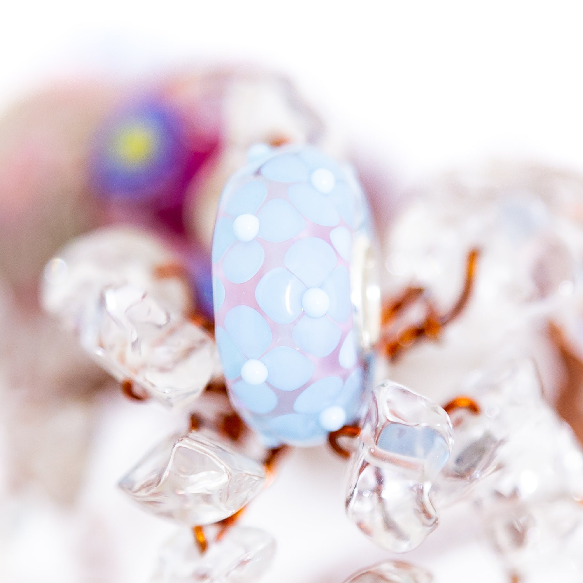 Elfbeads Ice Flowerfield  glass Bead by The Alternative Bead. Your official Elfbeads Retailer from Germany