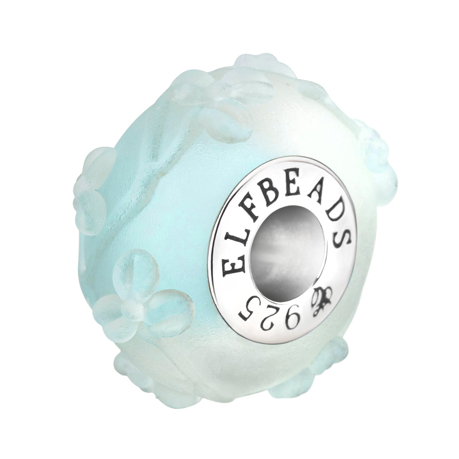 Elfbeads Icy Flowertwig Frost silver; blue glass Bead by The Alternative Bead. Your official Elfbeads Retailer from Germany