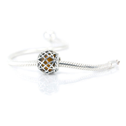 The Alternative Bead: Aurora Charm - Irish Celtic Eternity Amber Bead Sterling Silver Charm Picture 3