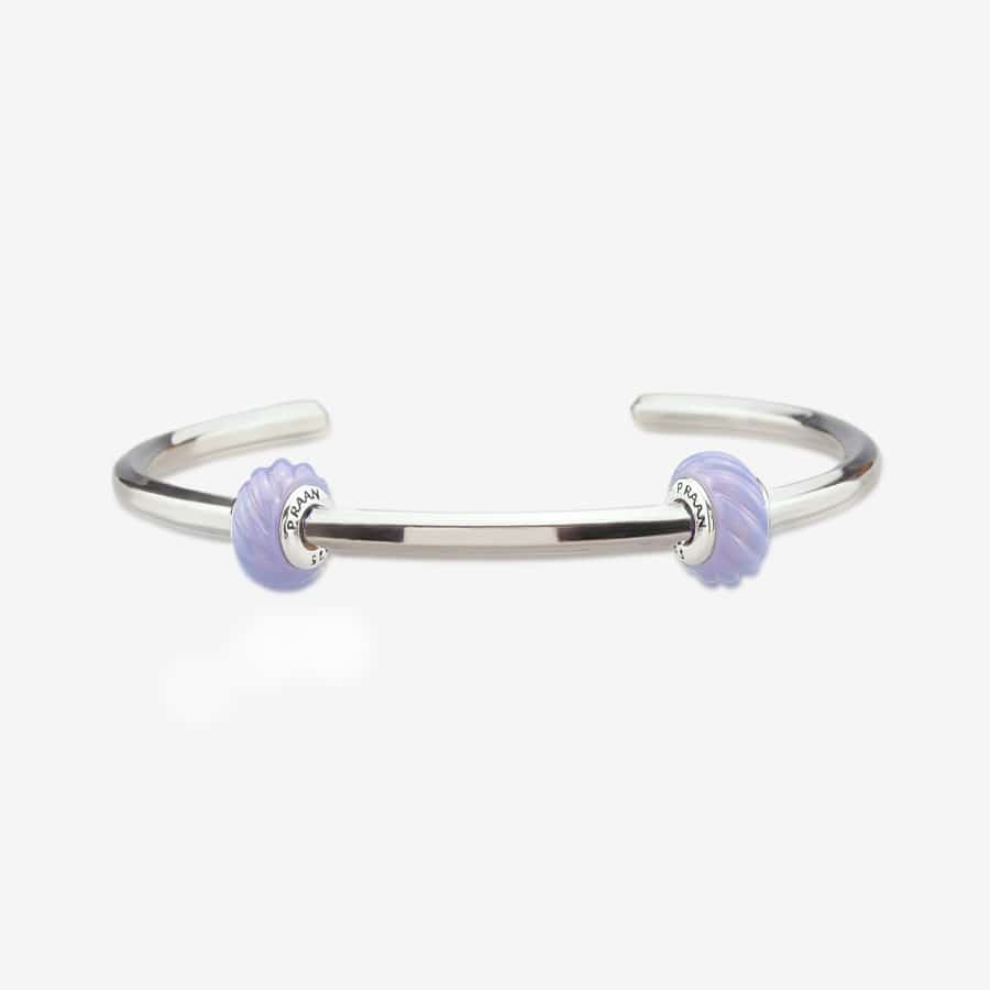 Praan Jacaranda Purple Crystal Stopper Charms purple natural-stone Stopper by The Alternative Bead. Your official Praan Retailer from Germany