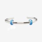 Praan Lake Blue Crystal Stopper Charms blue crystal Stopper by The Alternative Bead. Your official Praan Retailer from Germany
