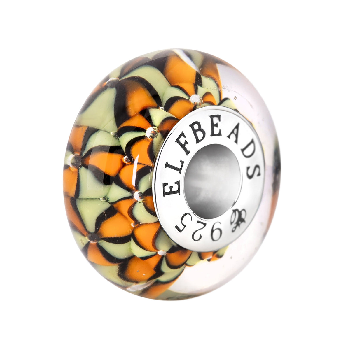 Elfbeads Lantern Anatomy orange; glow-in-the-dark glass Bead by The Alternative Bead. Your official Elfbeads Retailer from Germany