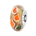 Elfbeads Leaflight Poem green; orange; gold glass Bead by The Alternative Bead. Your official Elfbeads Retailer from Germany