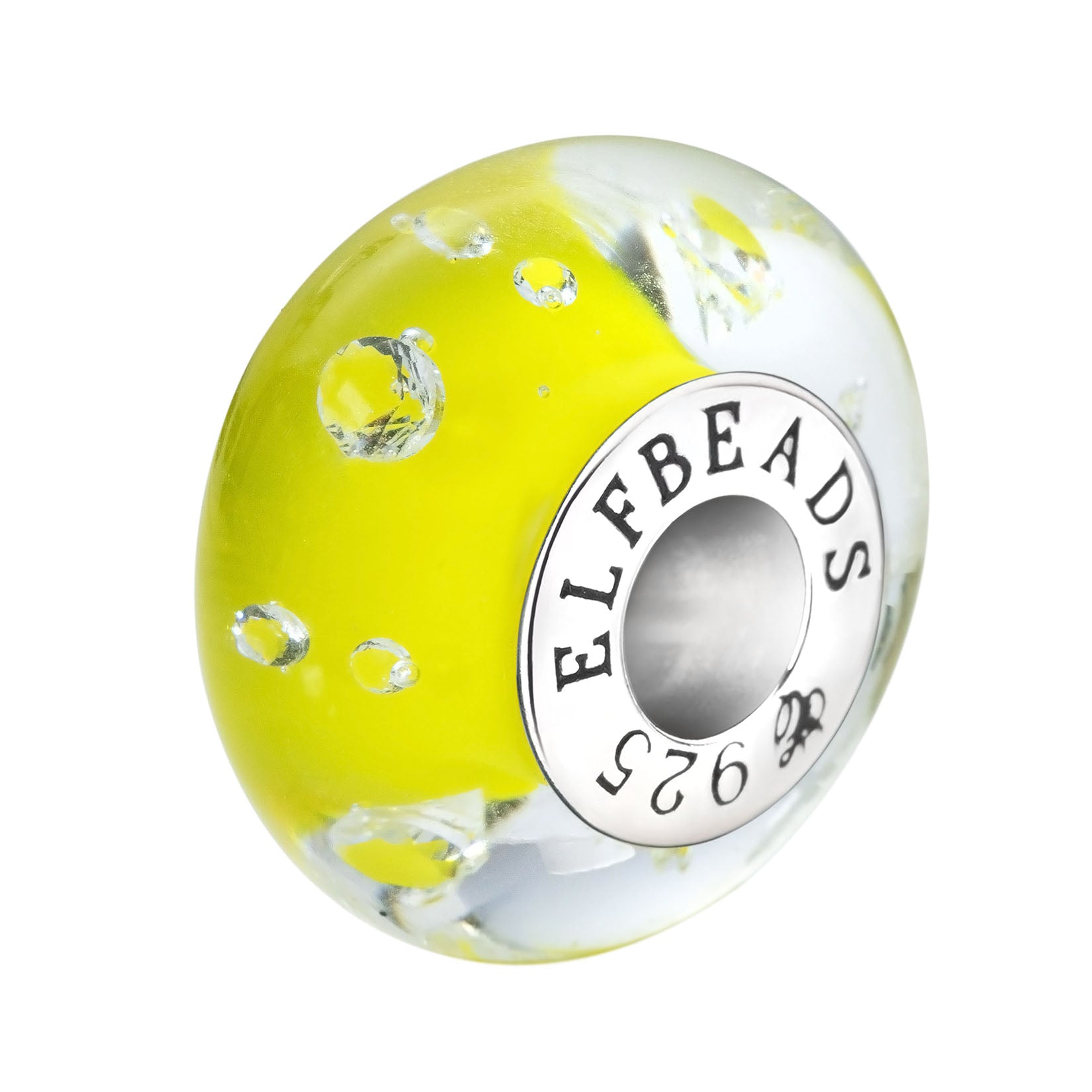 Elfbeads Lemon Yellow Monroe yellow glass Bead by The Alternative Bead. Your official Elfbeads Retailer from Germany