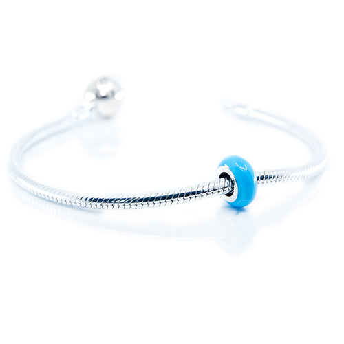 Aurora Charm Blue Universal Enamel Stopper blue sterling-silver; enamel Stopper by The Alternative Bead. Your official Aurora Charm Retailer from Germany