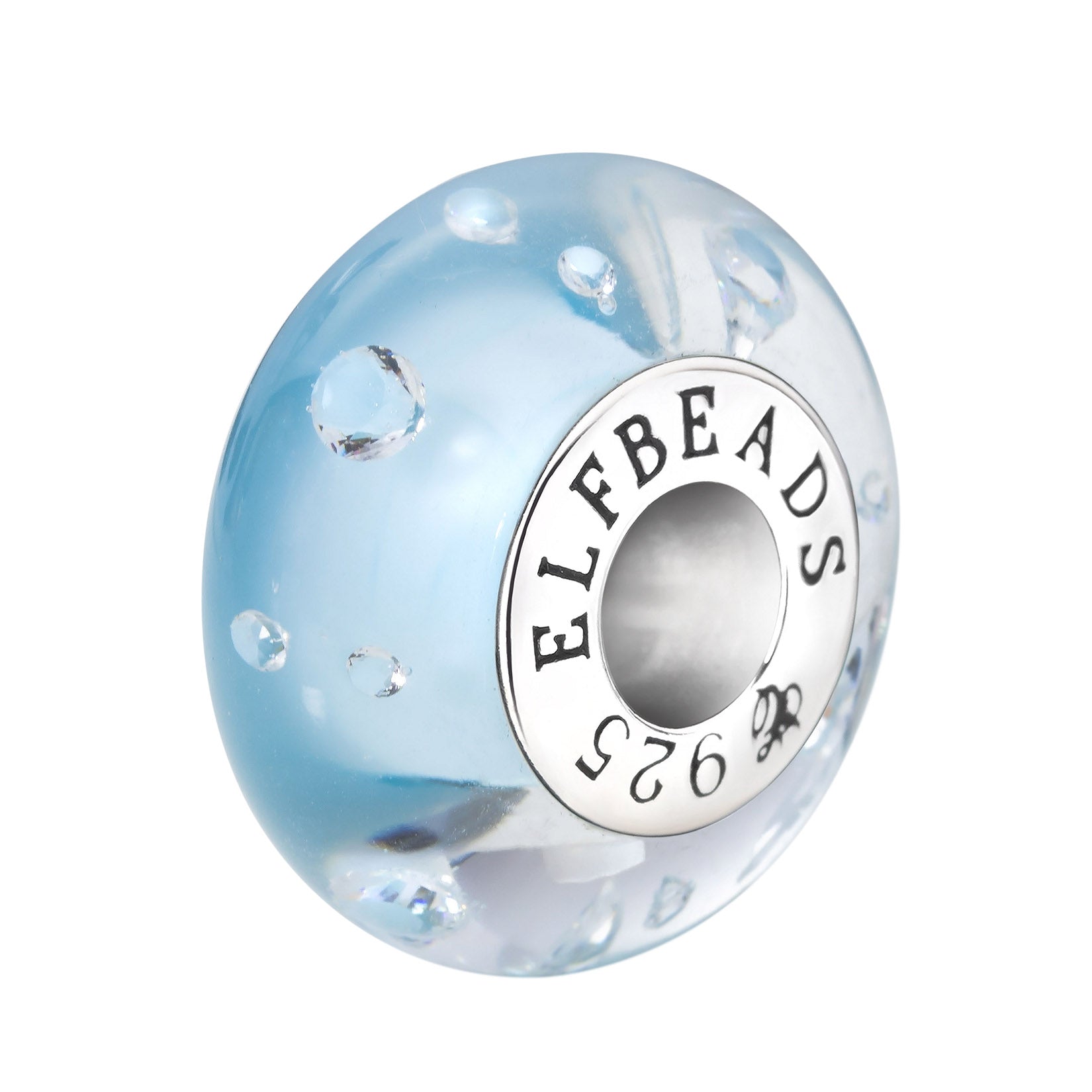 Elfbeads Light Blue Monroe blue glass Bead by The Alternative Bead. Your official Elfbeads Retailer from Germany