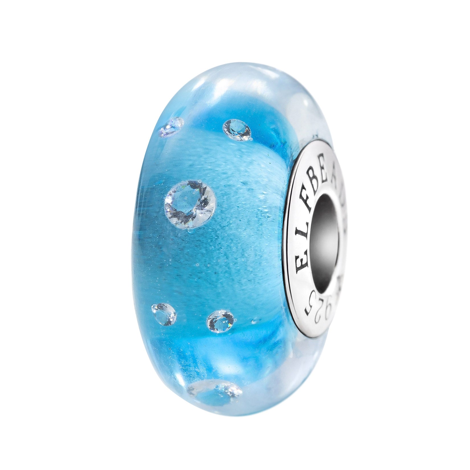 Elfbeads Light Ocean Blue Monroe blue glass Bead by The Alternative Bead. Your official Elfbeads Retailer from Germany