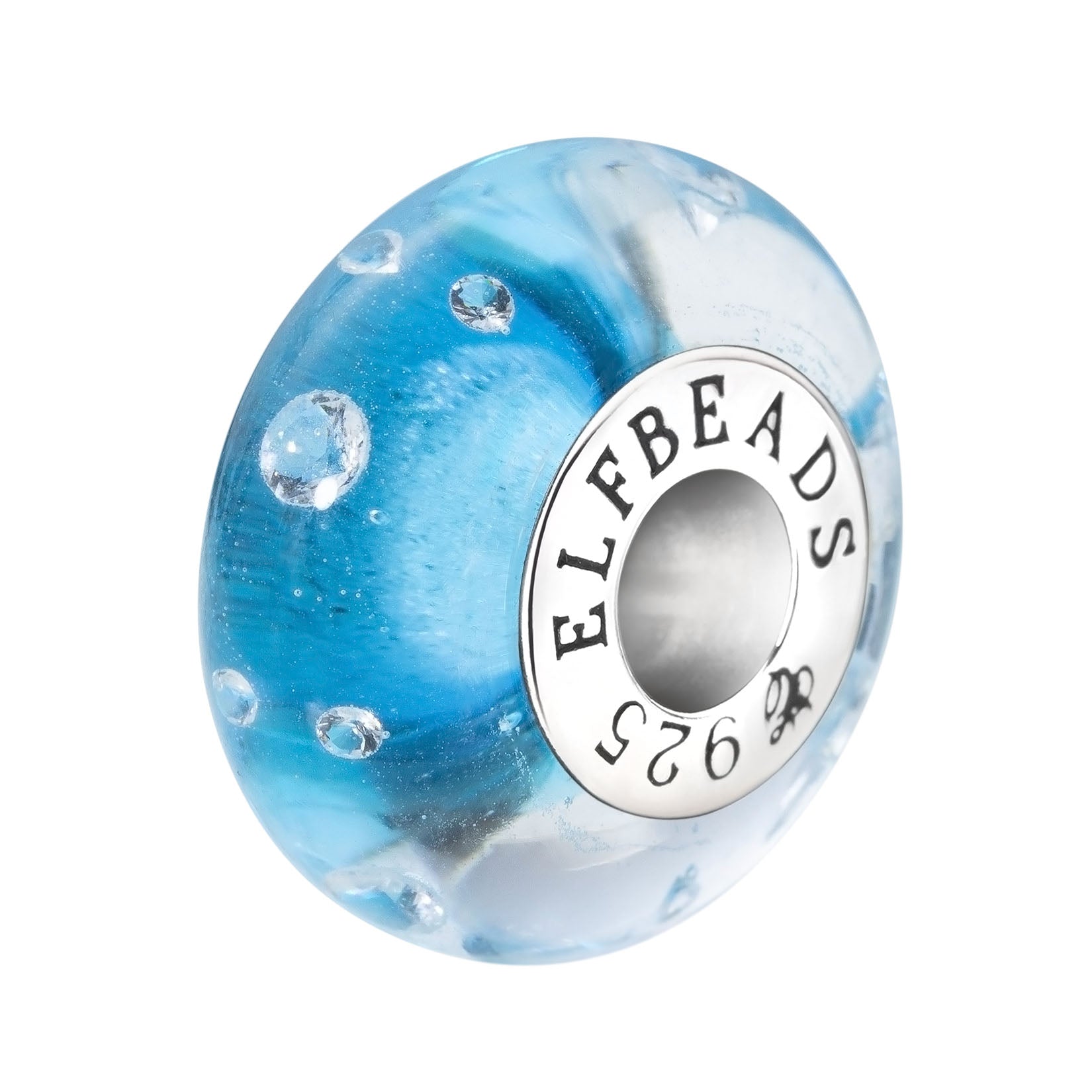 Elfbeads Light Ocean Blue Monroe blue glass Bead by The Alternative Bead. Your official Elfbeads Retailer from Germany