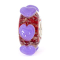 Elfbeads Lilac Red Gold Hearts  glass Bead by The Alternative Bead. Your official Elfbeads Retailer from Germany