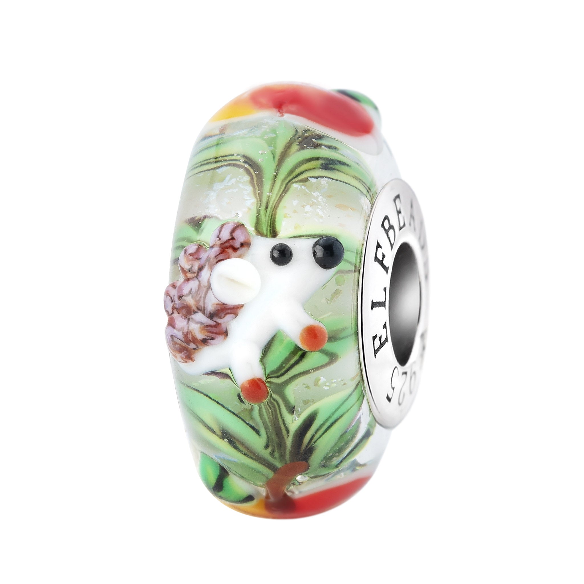 Elfbeads Little Gardener green; red glass Bead by The Alternative Bead. Your official Elfbeads Retailer from Germany
