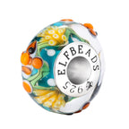 Elfbeads Little Reef Wanderer blue; orange glass Bead by The Alternative Bead. Your official Elfbeads Retailer from Germany