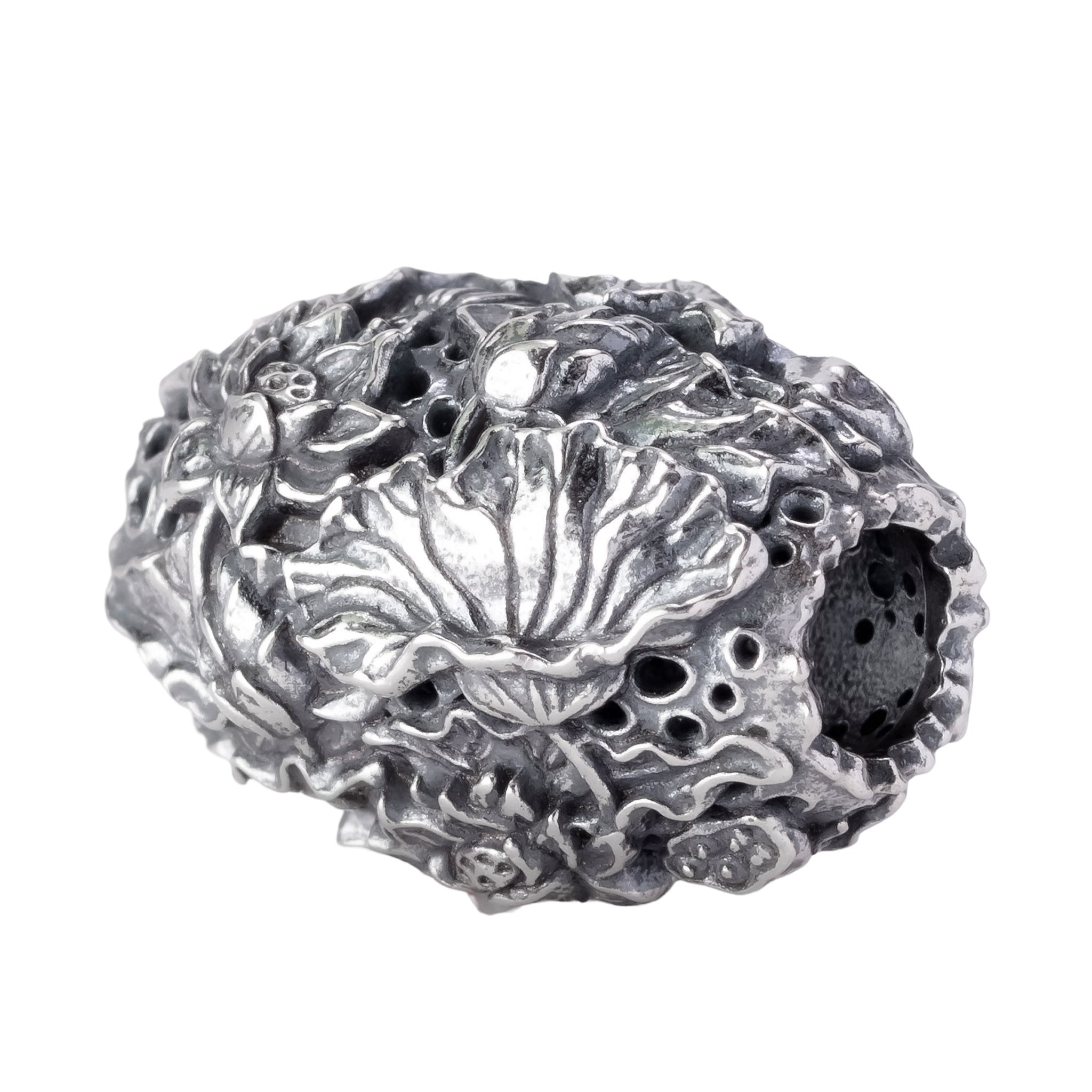 Elfbeads Lotus Barrel silver sterling-silver Bead by The Alternative Bead. Your official Elfbeads Retailer from Germany