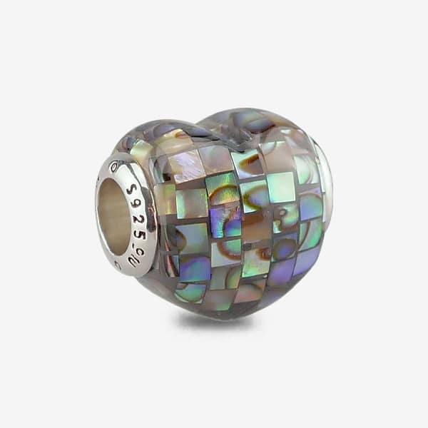 Praan Love Haliotis Mother Of Pearl Charm multicolor mother-of-pearl Bead by The Alternative Bead. Your official Praan Retailer from Germany