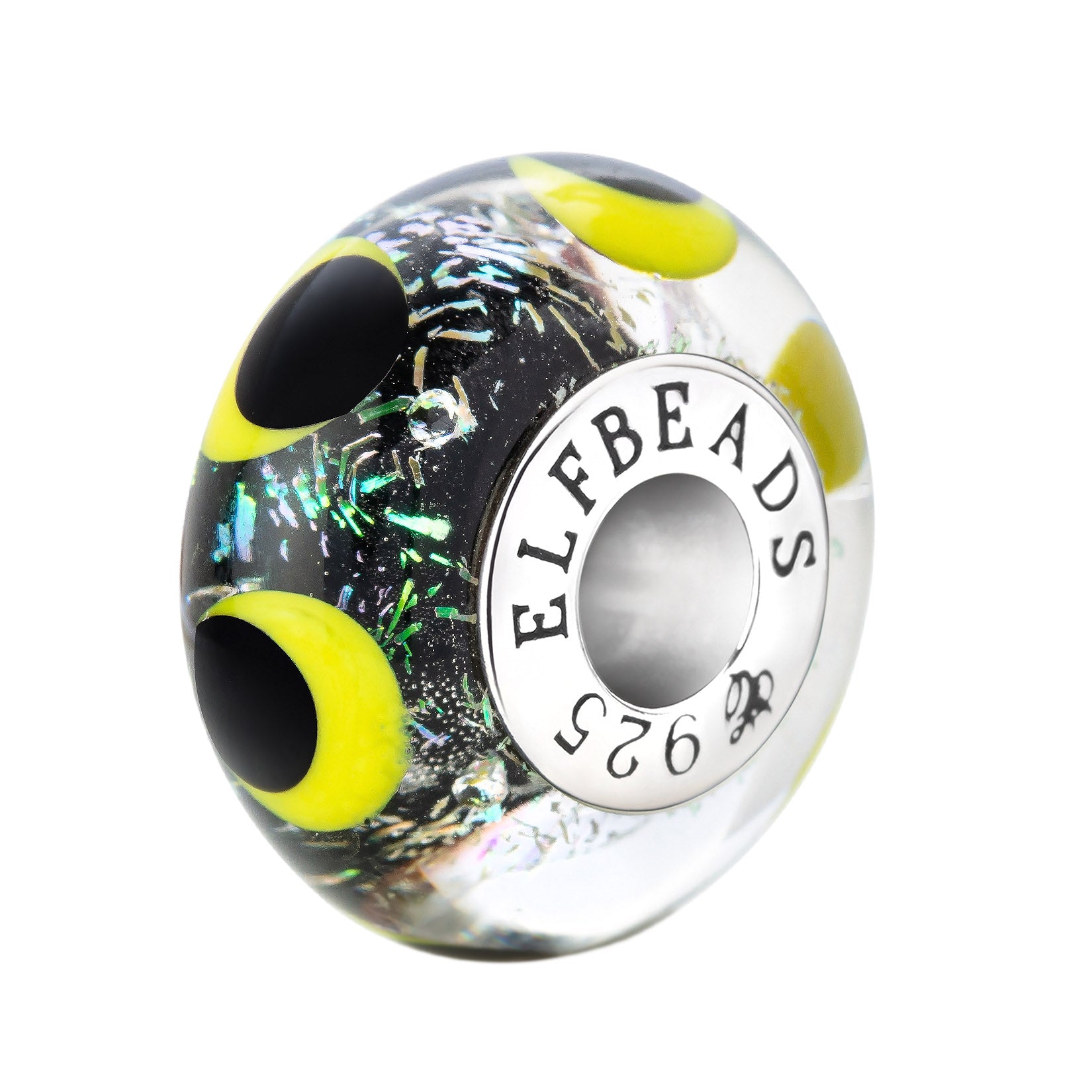 Elfbeads Lunar Gold Dance black; yellow glass Bead by The Alternative Bead. Your official Elfbeads Retailer from Germany