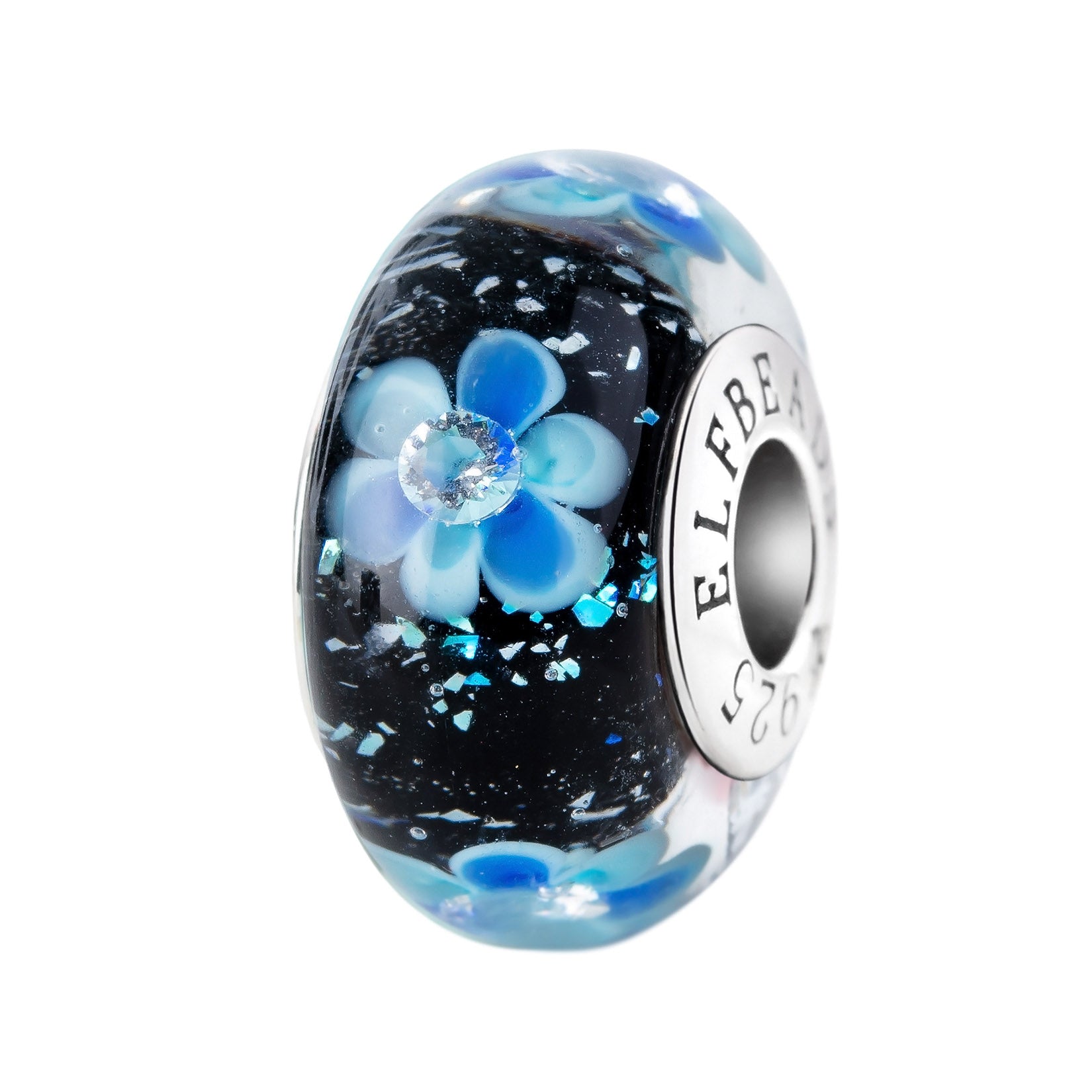 Elfbeads Luna's Sapphire Flower blue glass Bead by The Alternative Bead. Your official Elfbeads Retailer from Germany