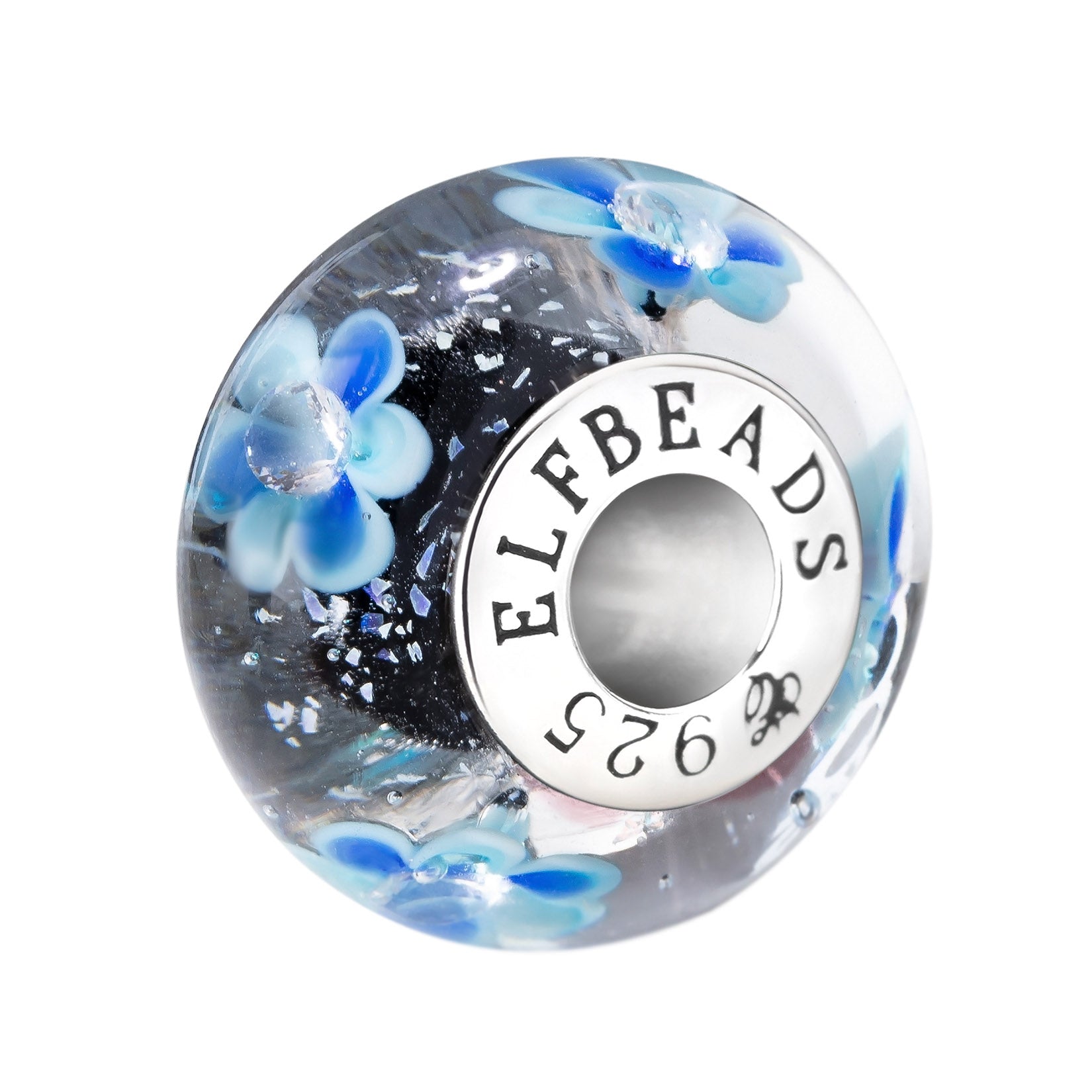 Elfbeads Luna's Sapphire Flower blue glass Bead by The Alternative Bead. Your official Elfbeads Retailer from Germany