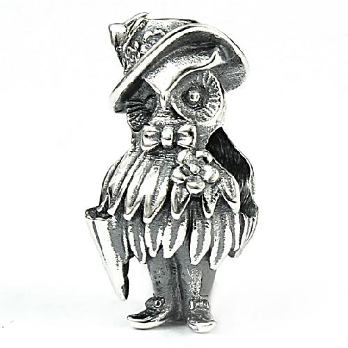Elfbeads Mr. Owl silver sterling-silver Bead by The Alternative Bead. Your official Elfbeads Retailer from Germany