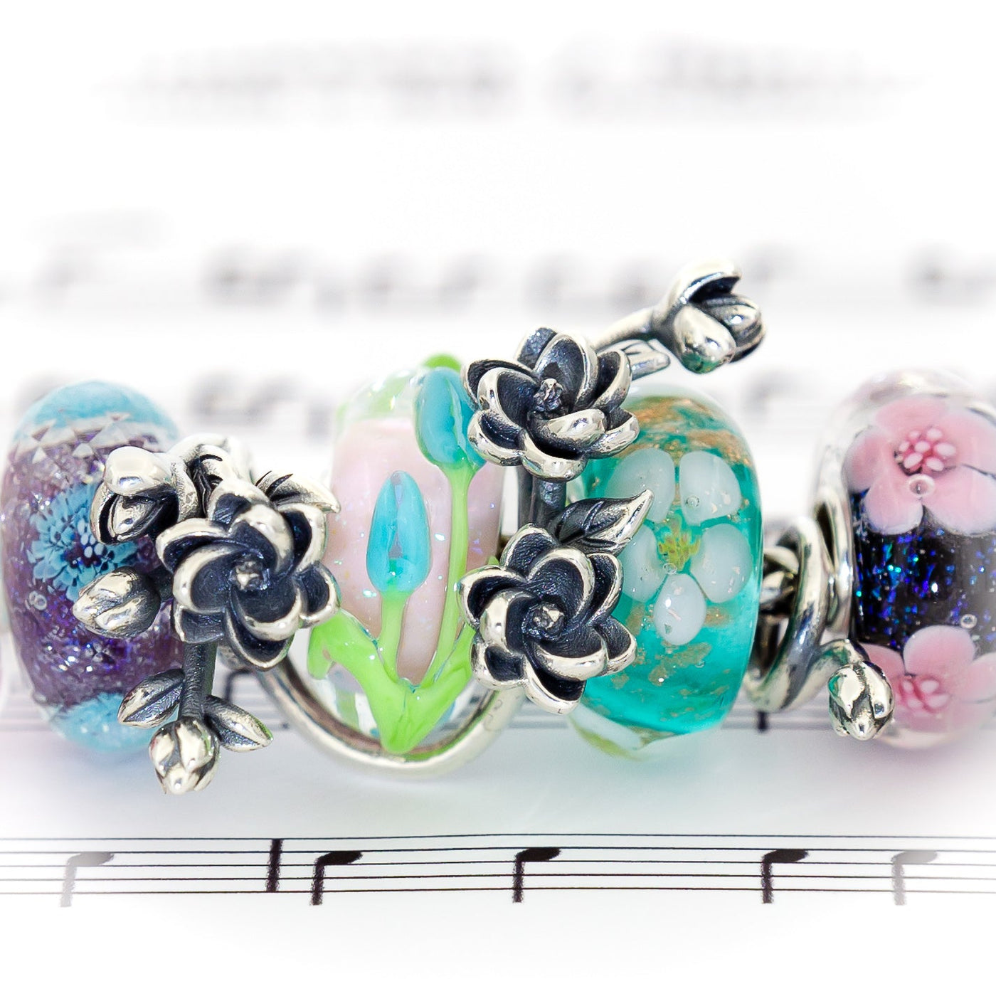 Elfbeads Magnolia Flowerhugs silver sterling-silver Bead by The Alternative Bead. Your official Elfbeads Retailer from Germany