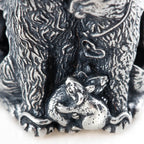 Elfbeads Make Love Not Hunt silver sterling-silver Bead by The Alternative Bead. Your official Elfbeads Retailer from Germany