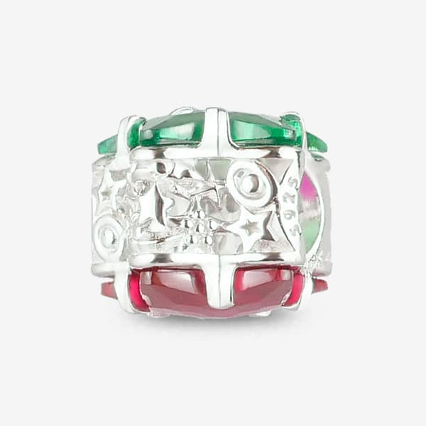 Praan Lucky Box Merry Star Crystal Charm red; green crystal Bead by The Alternative Bead. Your official Praan Retailer from Germany