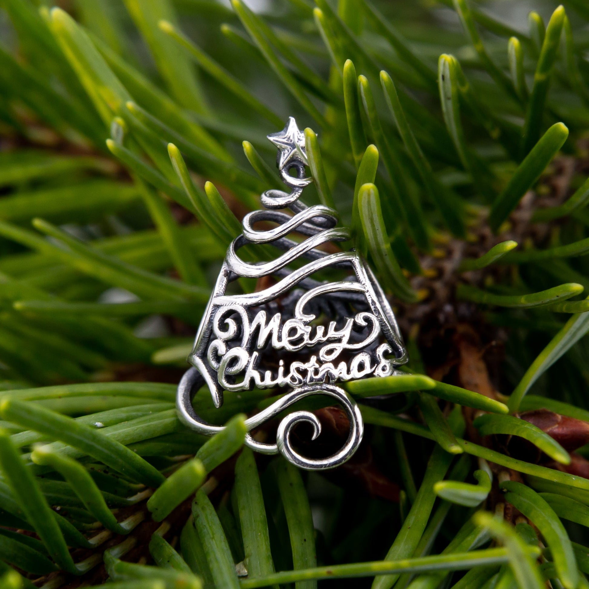  Elfbeads Merry Christmas Tree Charm by The Alternative Bead 