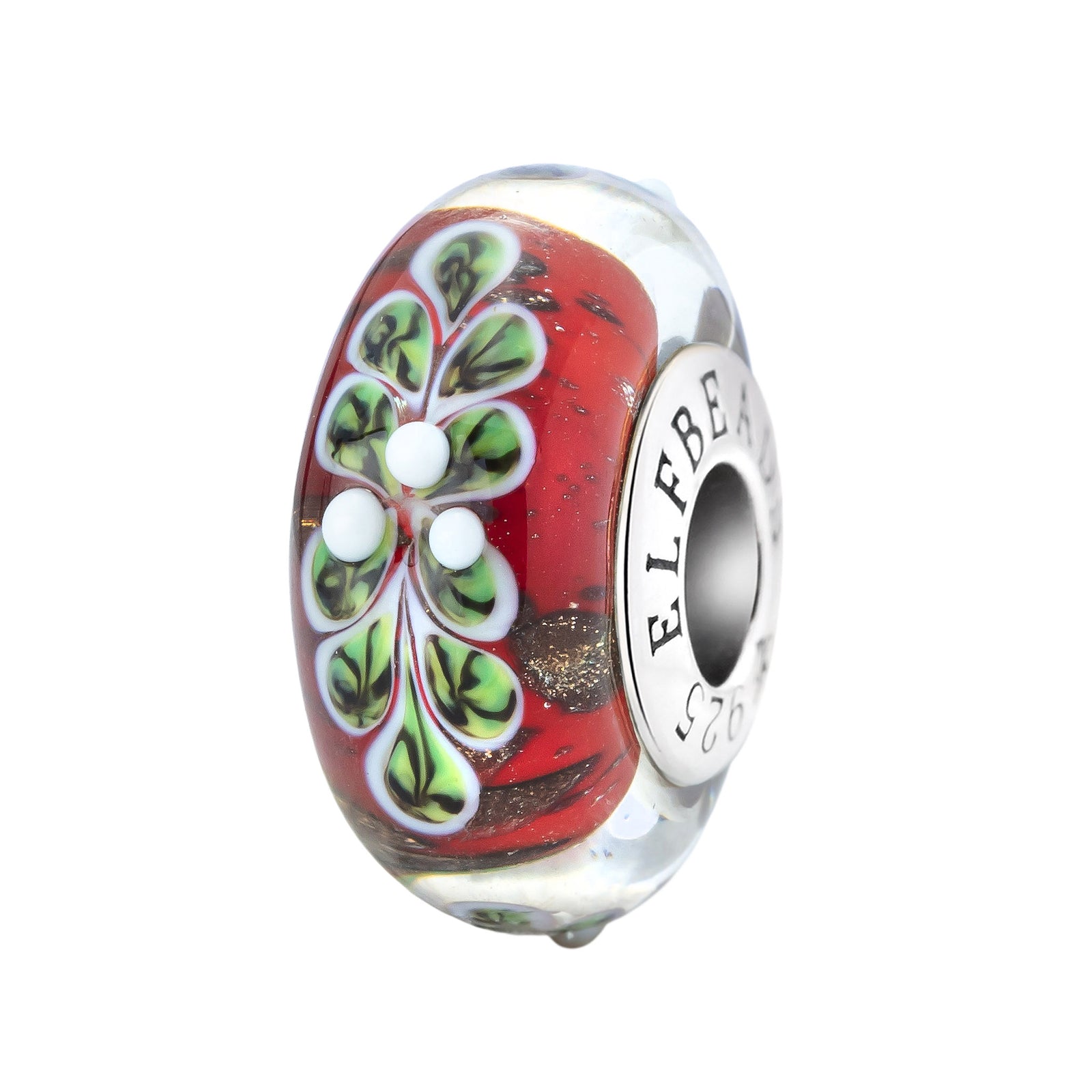 Elfbeads Merry Berry Wreath silver; red glass Bead by The Alternative Bead. Your official Elfbeads Retailer from Germany