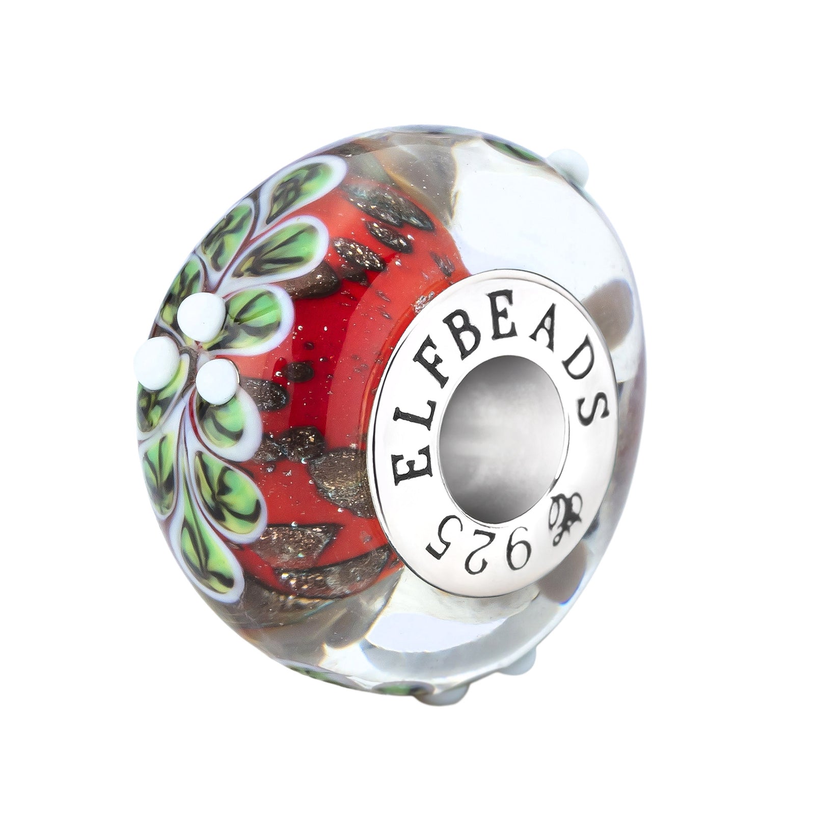 Elfbeads Merry Berry Wreath silver; red glass Bead by The Alternative Bead. Your official Elfbeads Retailer from Germany