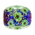 Elfbeads Midnight Flower Pond Barrel  glass Bead by The Alternative Bead. Your official Elfbeads Retailer from Germany