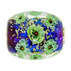 Elfbeads Midnight Flower Pond Barrel  glass Bead by The Alternative Bead. Your official Elfbeads Retailer from Germany