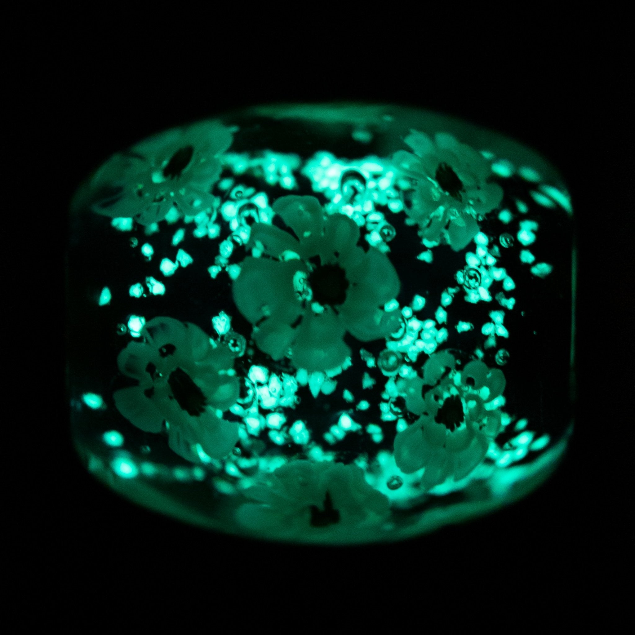 Elfbeads Midnight Flower Pond Barrel  glass Bead by The Alternative Bead. Your official Elfbeads Retailer from Germany