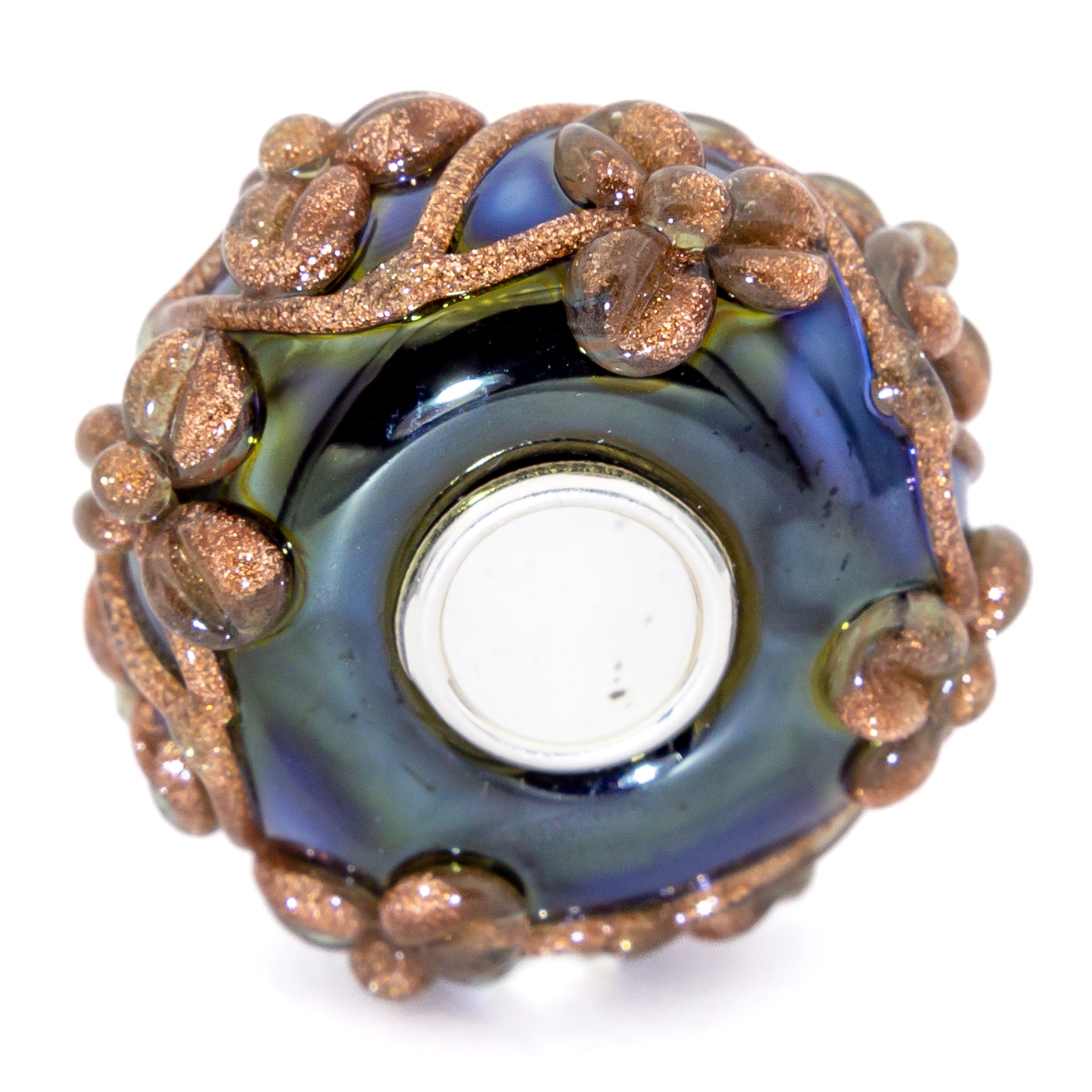 Elfbeads Midnight Oil Golddust Flowertwig black; gold glass Bead by The Alternative Bead. Your official Elfbeads Retailer from Germany