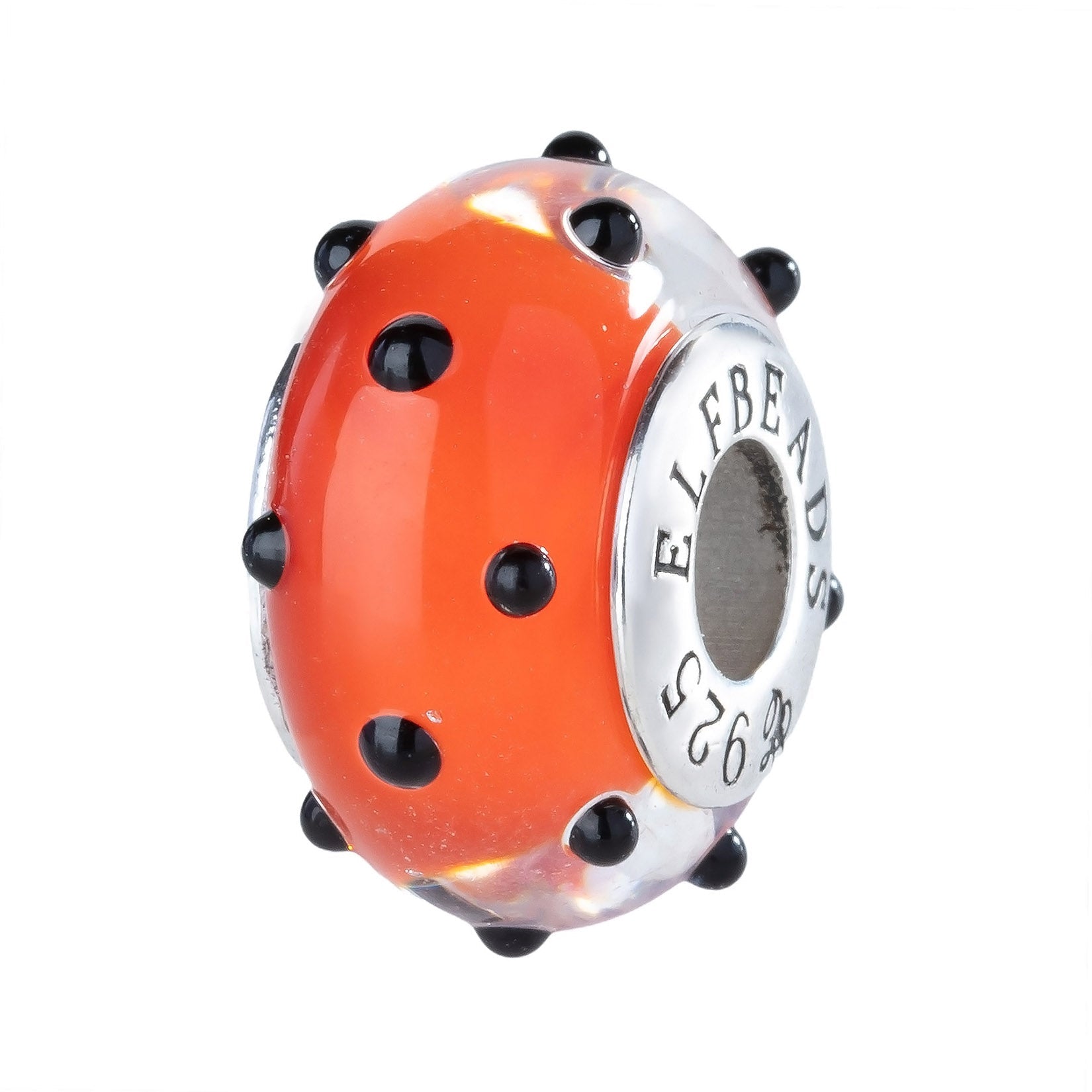 Elfbeads Midnight Polka Dot  glass Bead by The Alternative Bead. Your official Elfbeads Retailer from Germany