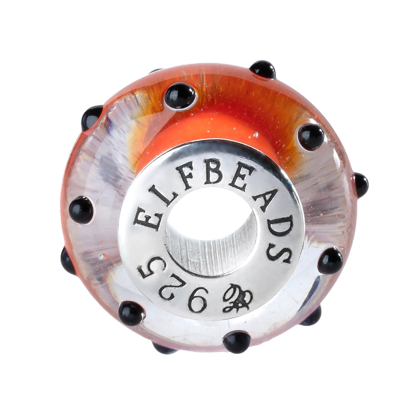 Elfbeads Midnight Polka Dot  glass Bead by The Alternative Bead. Your official Elfbeads Retailer from Germany