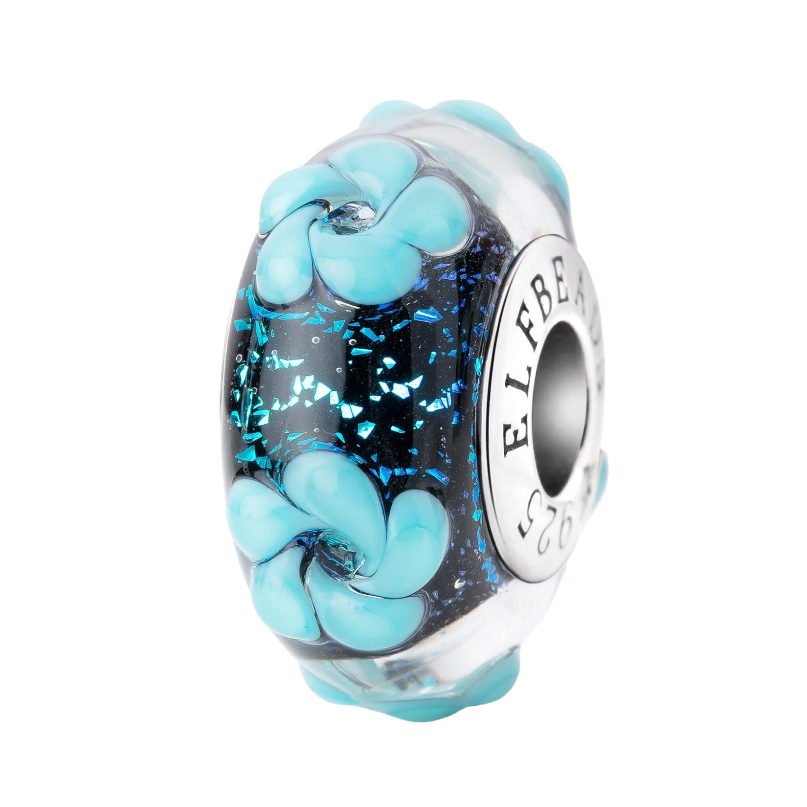 Elfbeads Midnight Princess Rose blue glass Bead by The Alternative Bead. Your official Elfbeads Retailer from Germany