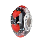 Elfbeads Midnight Red Hearts  glass Bead by The Alternative Bead. Your official Elfbeads Retailer from Germany