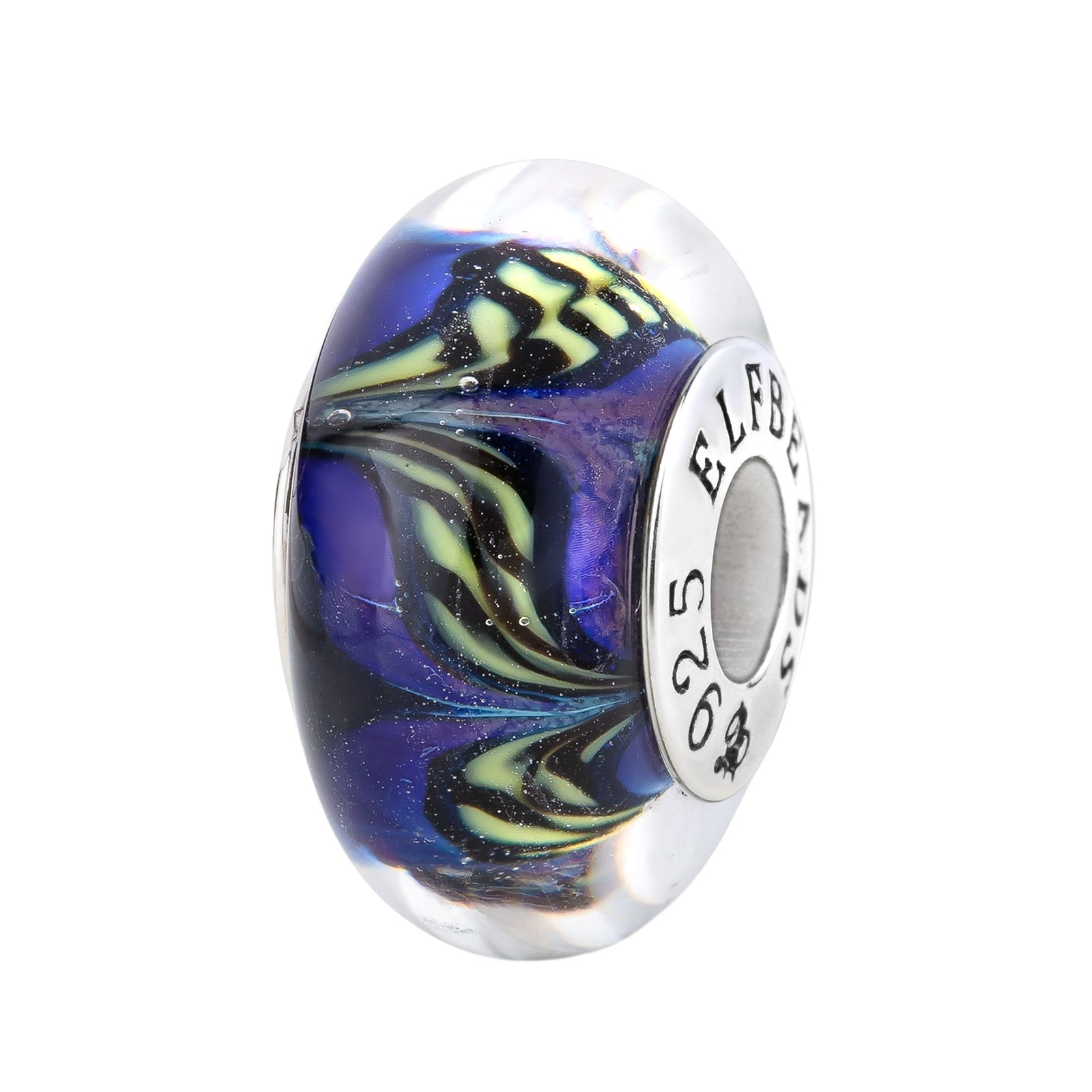 Elfbeads Midnight Royalty Ribbons  glass Bead by The Alternative Bead. Your official Elfbeads Retailer from Germany