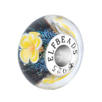 Elfbeads Midnight Sun Blossoms yellow; floral glass Bead by The Alternative Bead. Your official Elfbeads Retailer from Germany