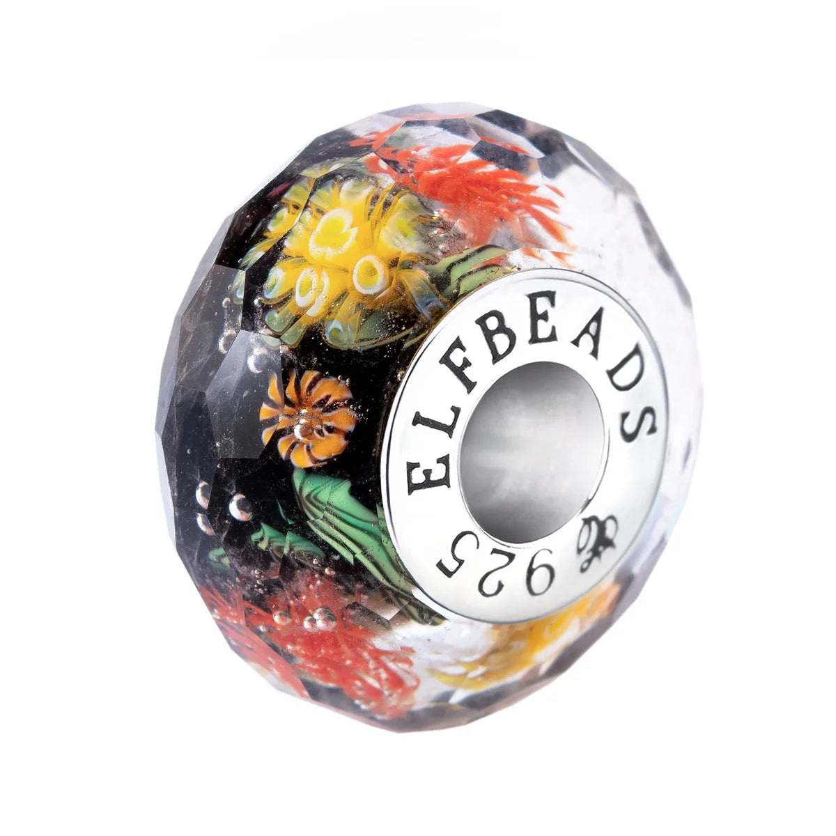 Elfbeads Midnight Reef Fractal black; red; orange glass Bead by The Alternative Bead. Your official Elfbeads Retailer from Germany