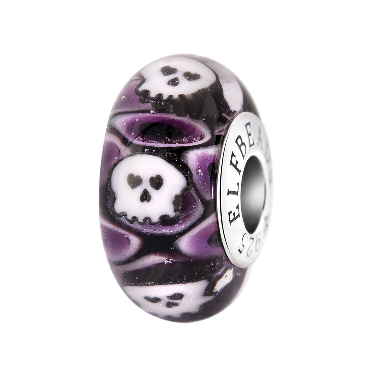 Elfbeads Midnight Skulls purple glass Bead by The Alternative Bead. Your official Elfbeads Retailer from Germany